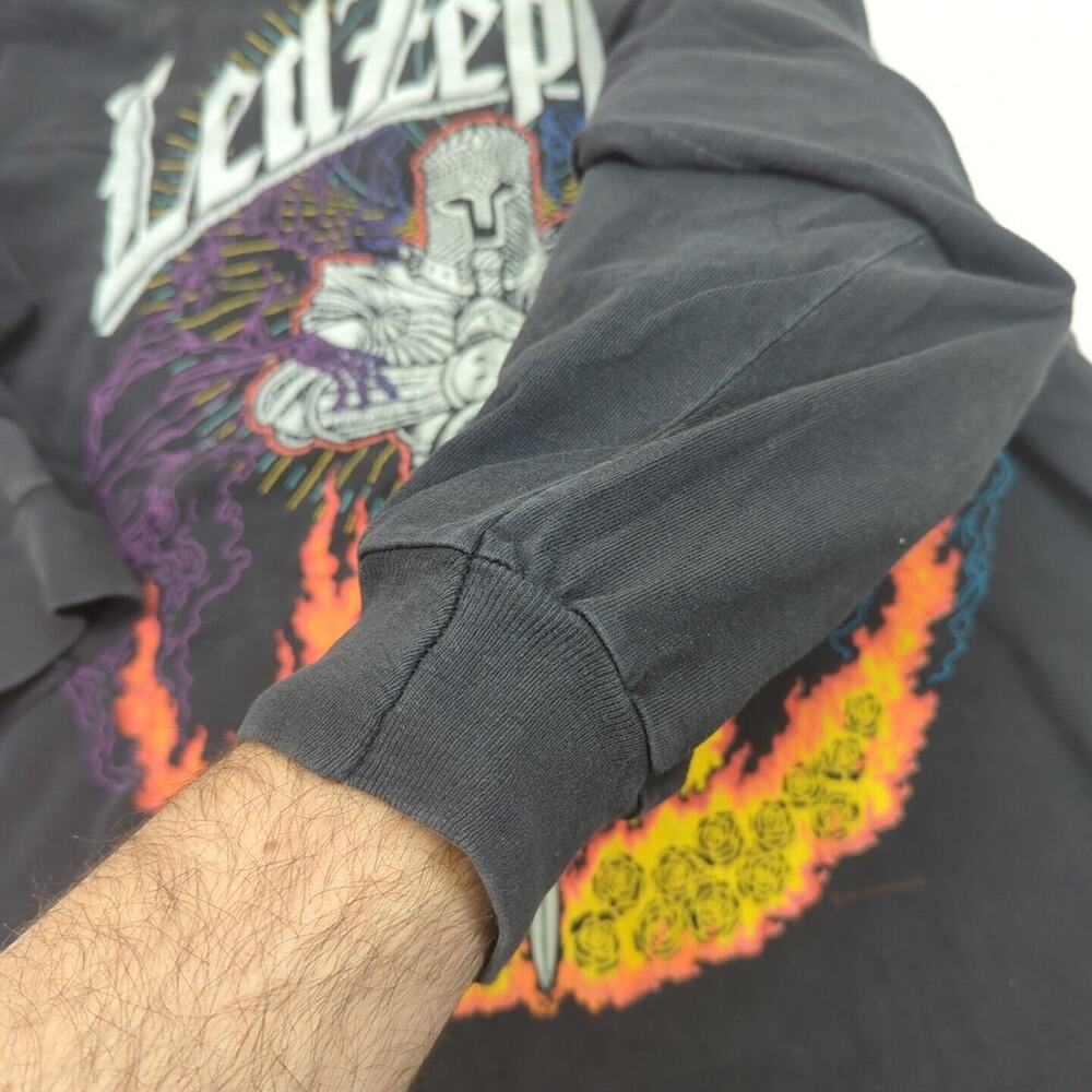 Vintage Led Zeppelin 1990s Hanes Heavyweight Band Long Sleeve Size Large - Picture 14 of 14
